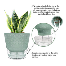 HYNZ weather-resistant plastic pot withstands frost and sun for lasting use.