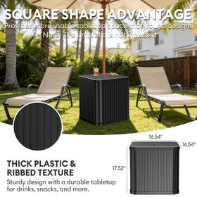 Hyperzoo 132 lb capacity prevents tipping on breezy days.