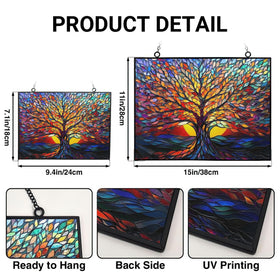 HYPESTYLE stained-glass suncatcher brightens spaces by catching sunlight.