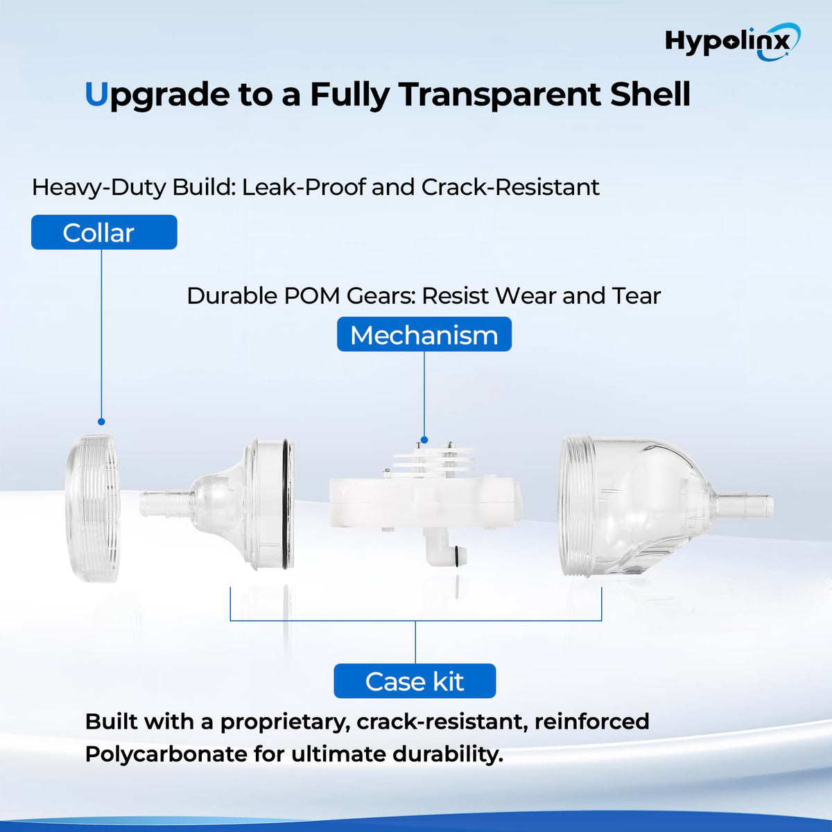 Close view of reinforced case walls on the Hypolinx G52 valve
