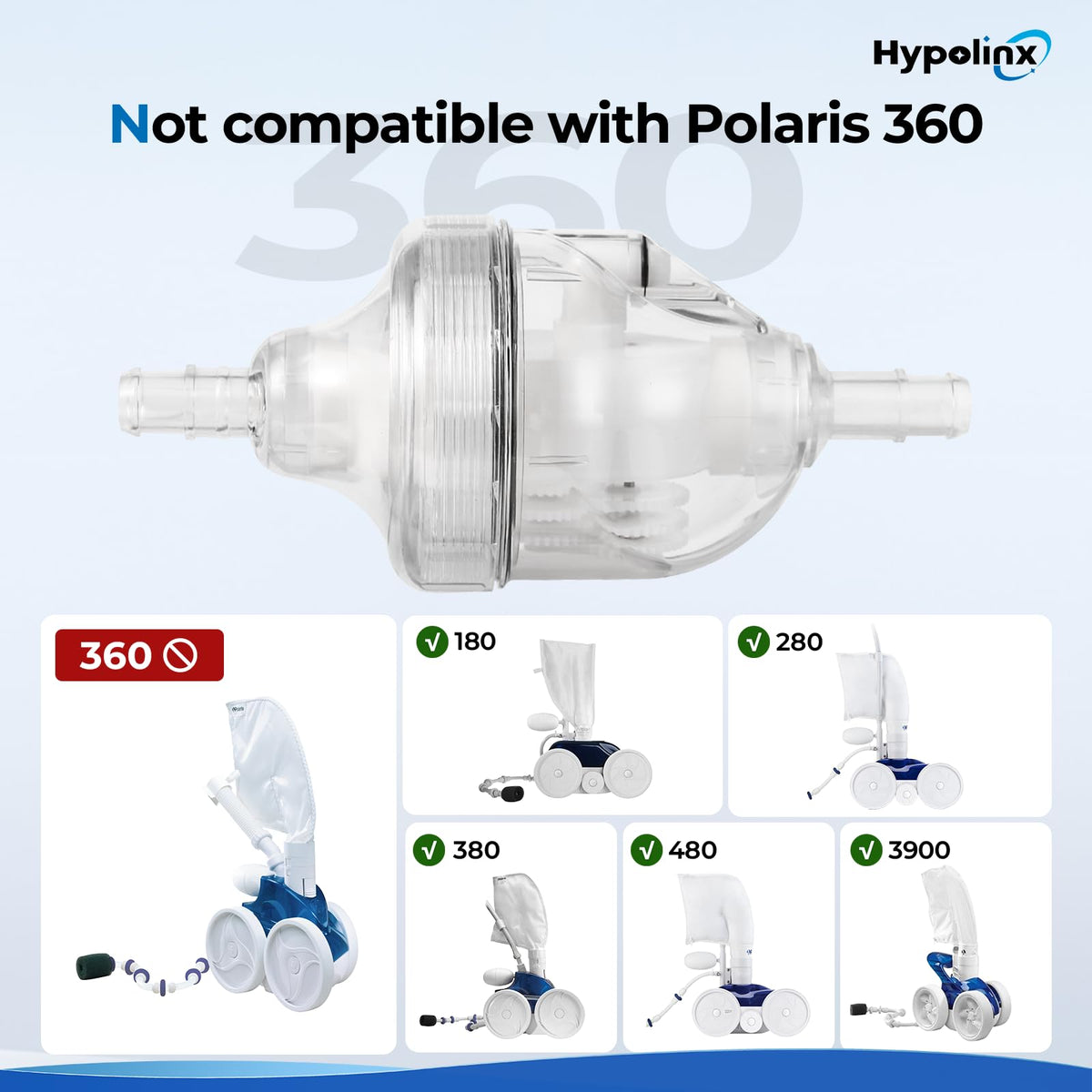 Compatibility with Polaris models including 280 180 380 480 Pro