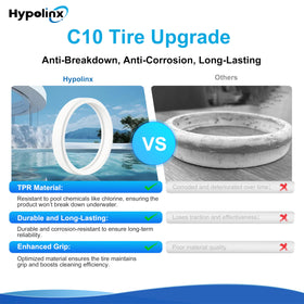 Hypolinx Polaris C10 replacement tire side profile shows durable rubber for extended life.