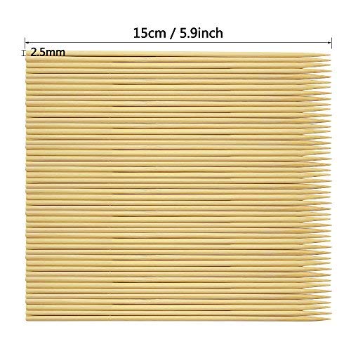 Hysagtek bamboo skewers 6-inch for appetizers and bite-sized skewers