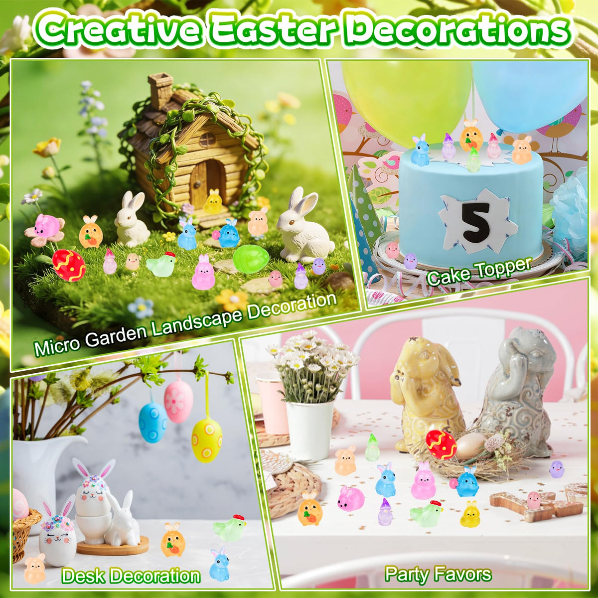 Hysagtek Easter blind bag dollhouse mini-figures enhance seasonal decor and storytelling.