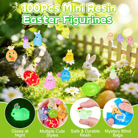 Hysagtek Easter blind bag gnome figurine colorful for craft projects and mini scenes.
