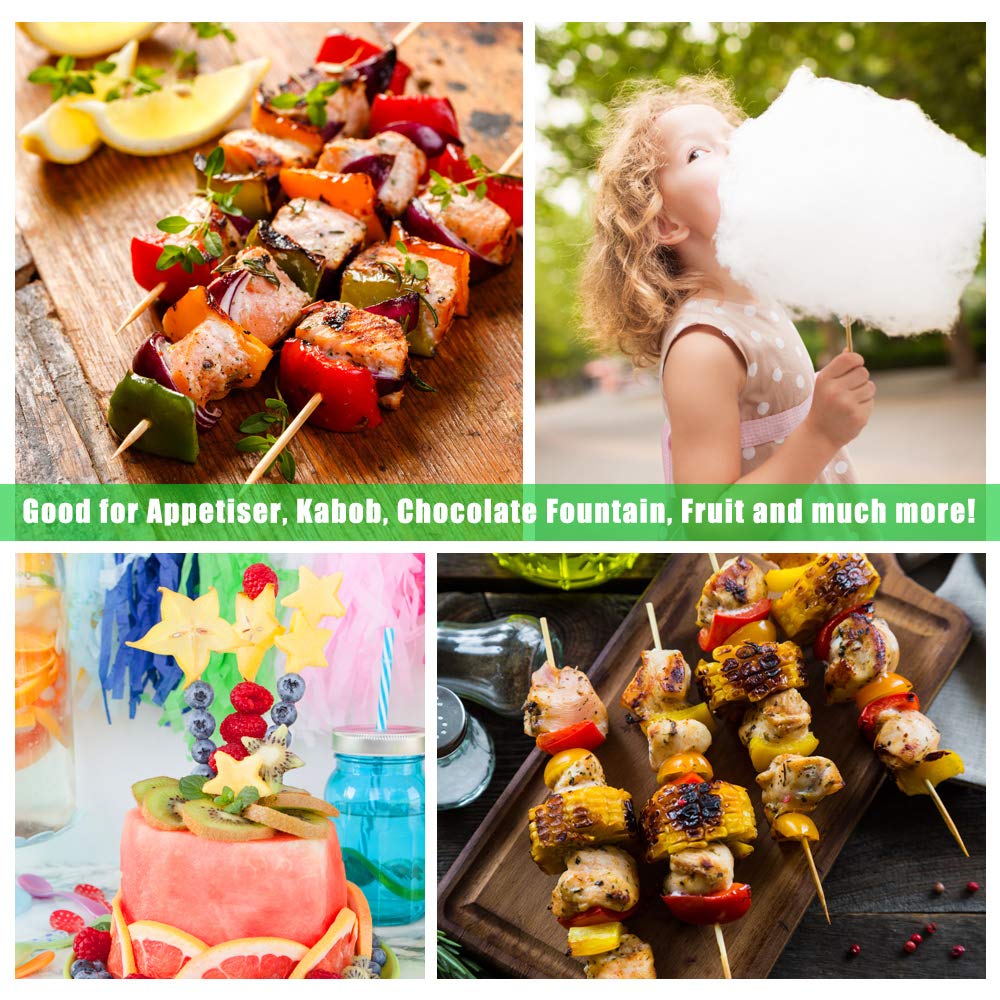 Hysagtek disposable party skewers 6-inch for easy cleanup