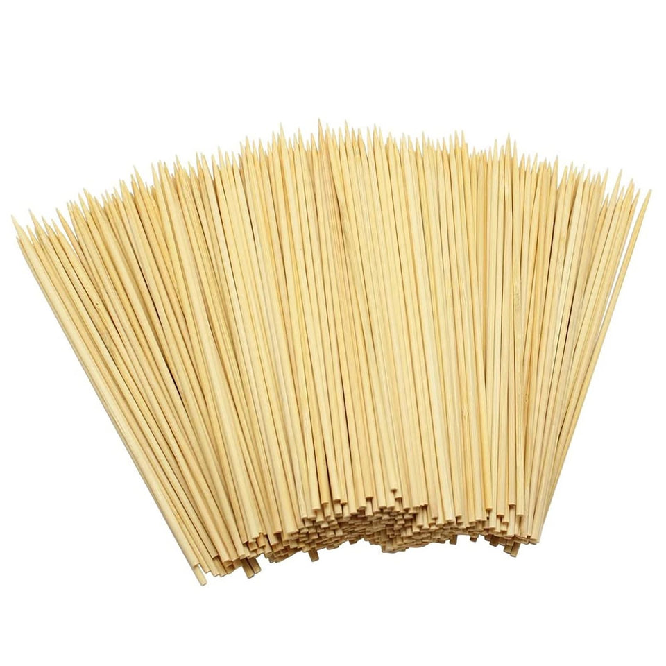 Hysagtek wood skewers 6-inch bundle for grilling and serving