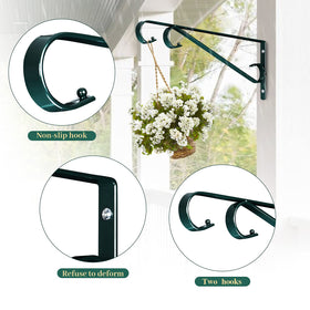 Hystun plant hanger supports up to 30 lbs for secure outdoor use.