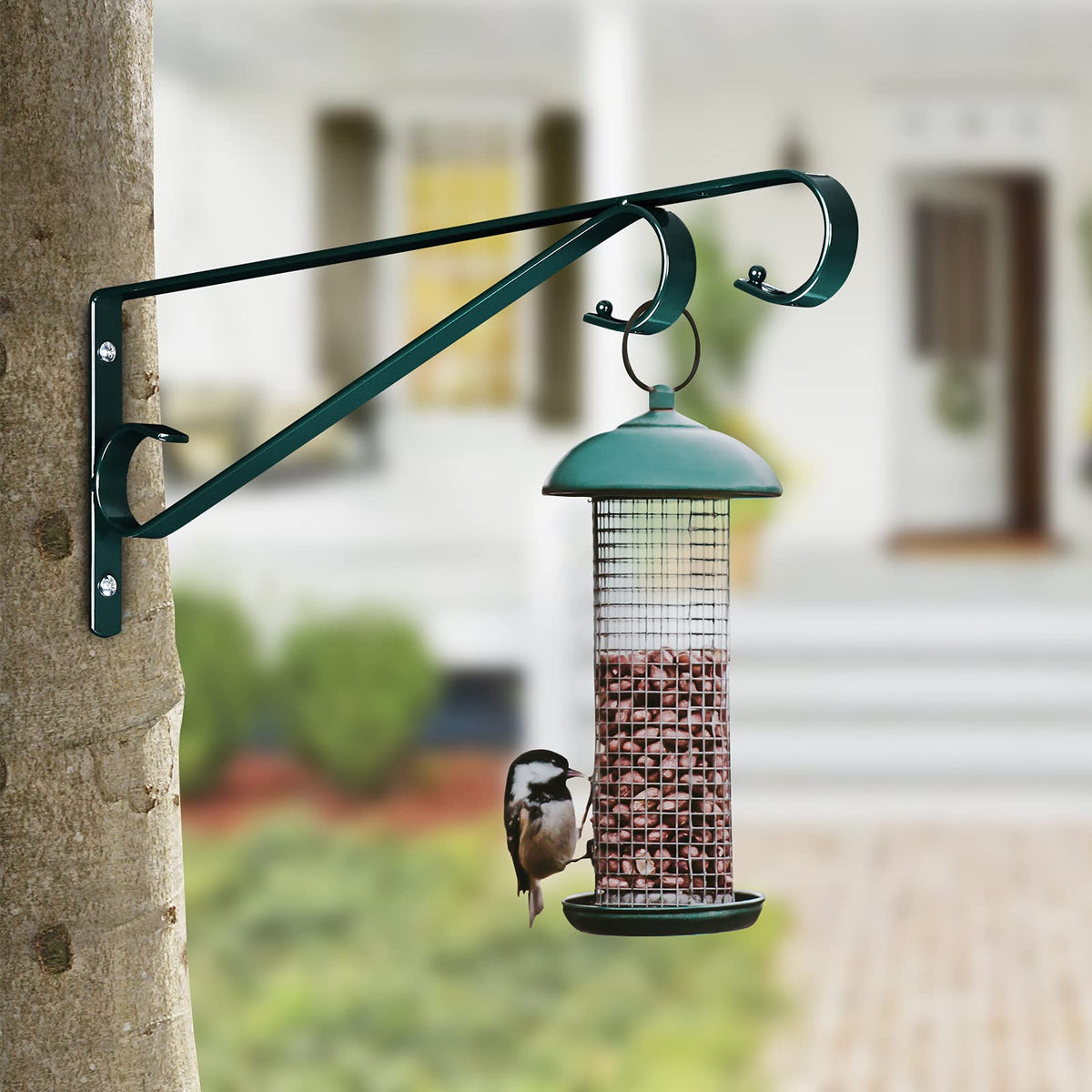 Hystun outdoor hanger suitable for bird feeders and wind chimes.