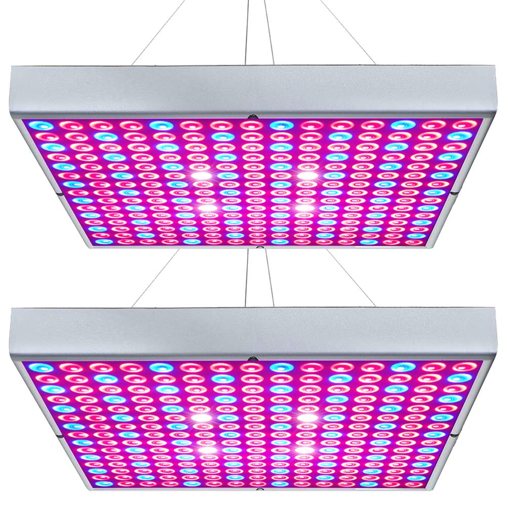 Hytekgro LED Grow Light 225 LEDs full-spectrum panel boosts indoor plant growth.