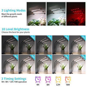 Hywyimlait timer enables auto on/off for hands-off plant care.