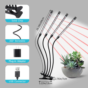 Hywyimlait Black Clip Grow Light full spectrum LEDs