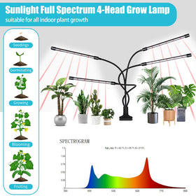 Hywyimlait Black Clip Grow Light gooseneck offers 360-degree adjustability