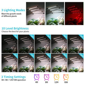 Hywyimlait Black Clip Grow Light timer and dimming controls