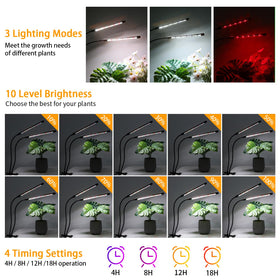 Hywyimlait dimmable LEDs offer 10 levels for plant stages and light preferences.