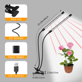 Hywyimlait flexible gooseneck enables 360-degree aiming toward target leaves.