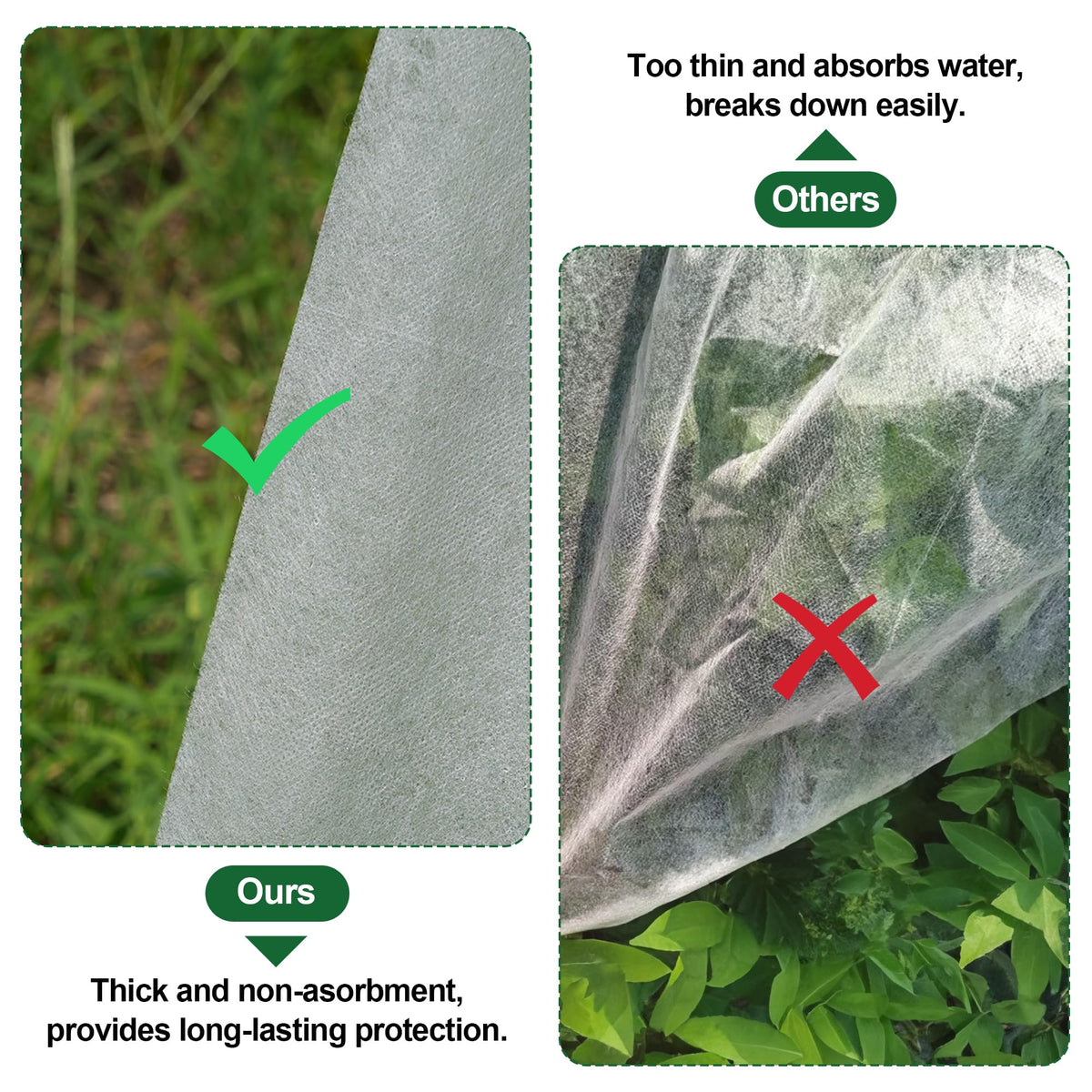 Hyxanons animal barrier cover shields crops from birds with breathable fabric.