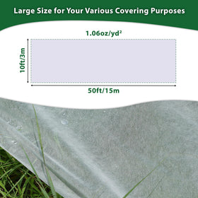 Hyxanons floating row cover fabric is thick and durable for seasonal protection.