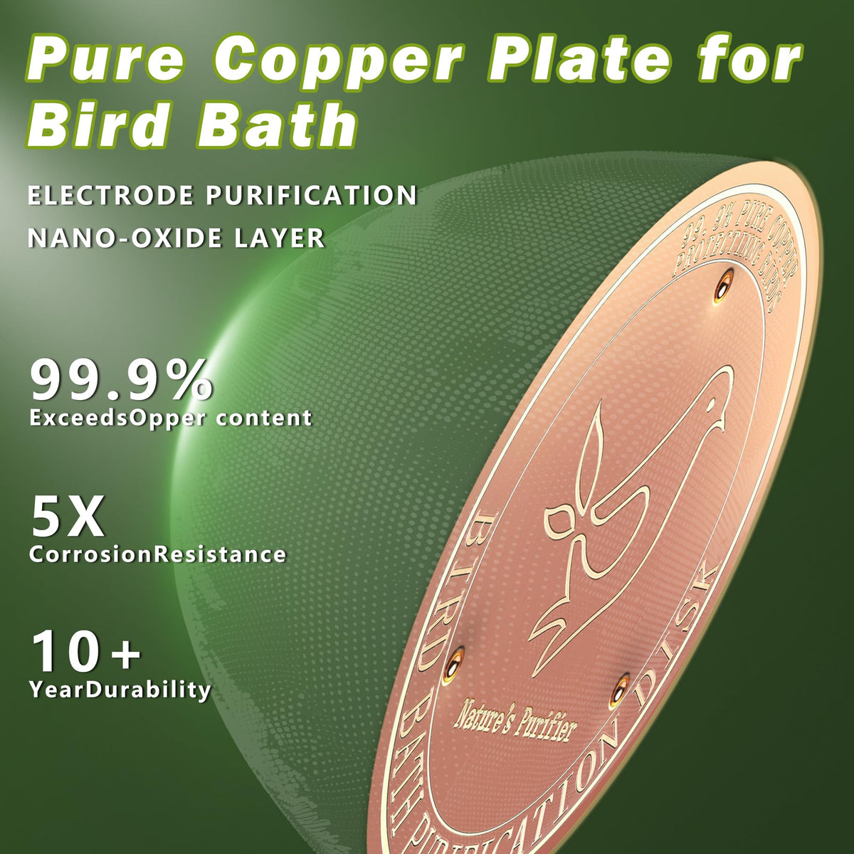 HYXBXSS low-maintenance copper disk minimizes debris and upkeep.