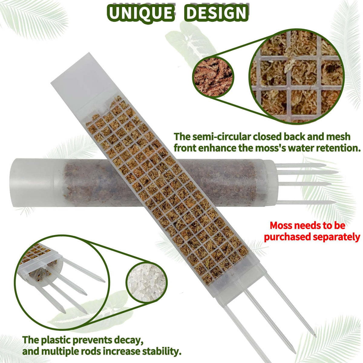 HYYZ moss pole assembly steps showing beginner-friendly setup