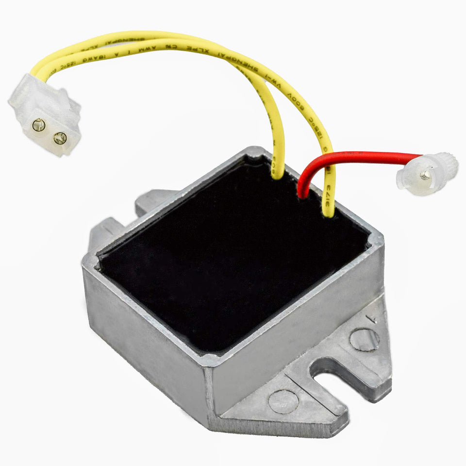 HZ 12V voltage regulator front view helps maintain stable charging for Briggs & Stratton engines.