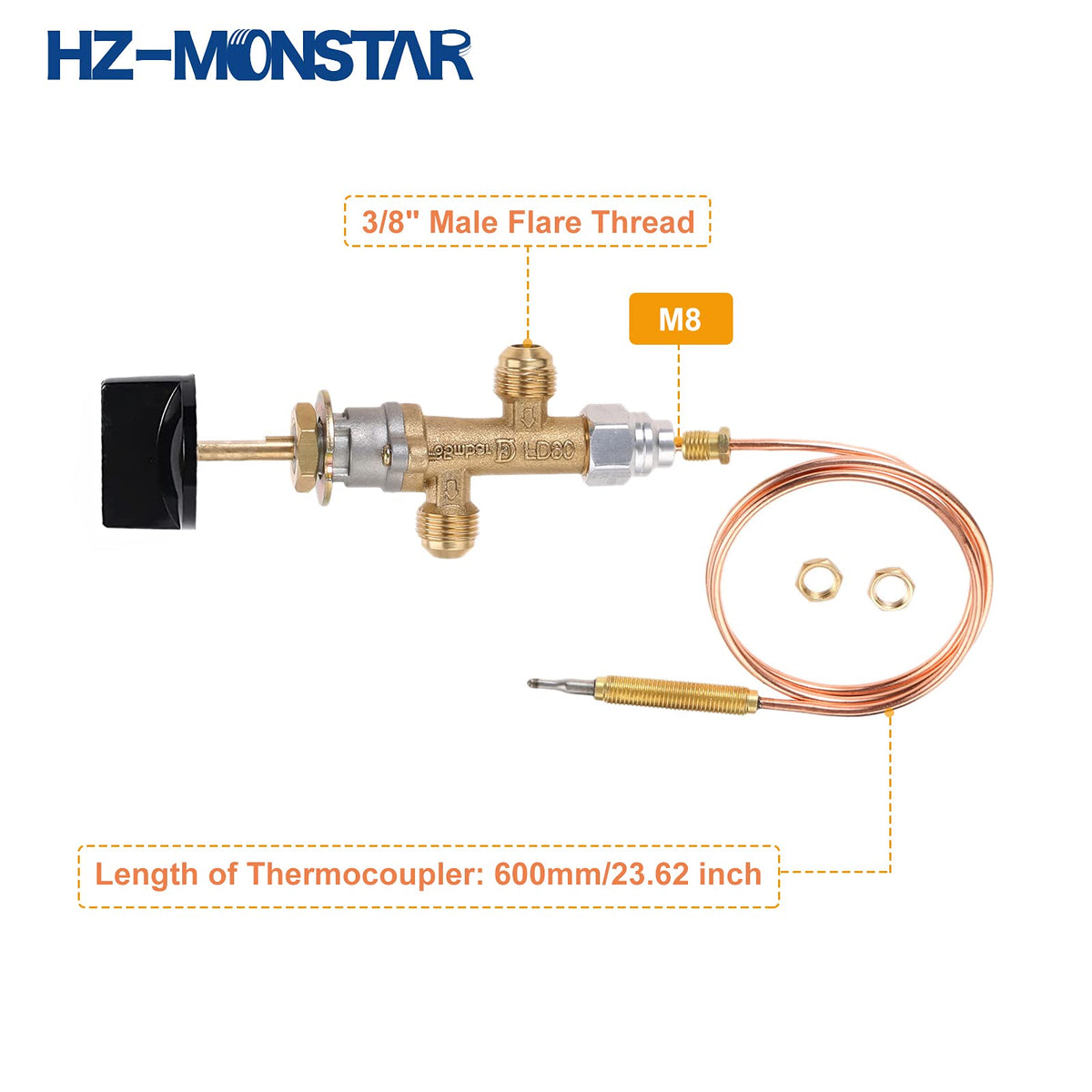 HZ-MONSTAR fire pit igniter assembly with push button ignition for easy start