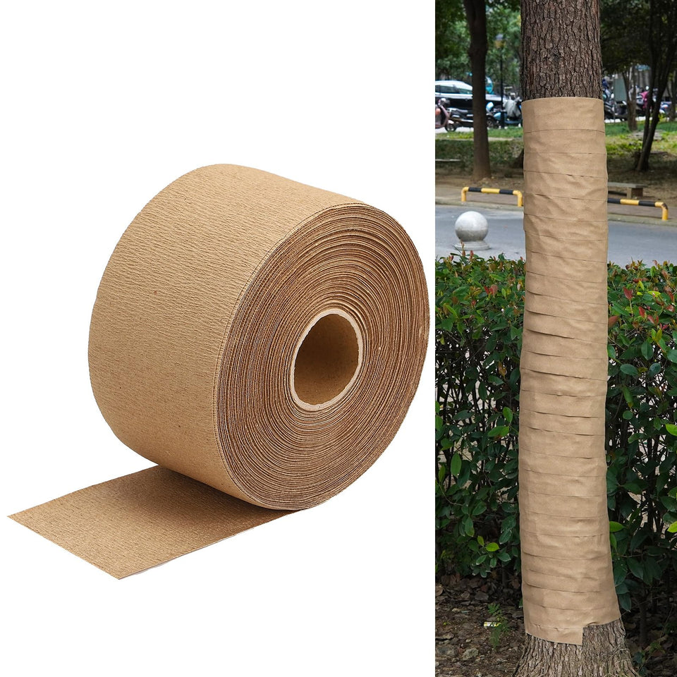 HZCGJMY tree protector paper wrap roll showing long length for winter protection