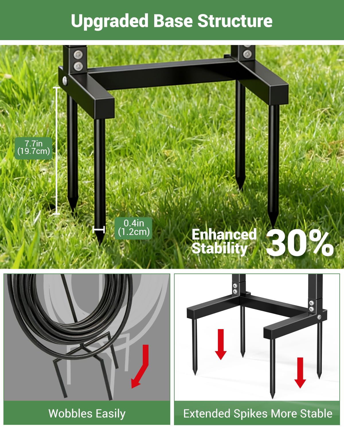 HZE holds up to 160 ft hose for easy storage