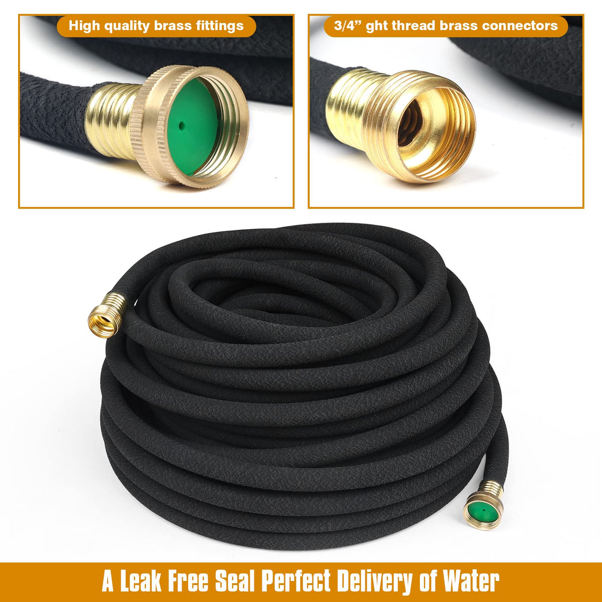 HZGREEN soaker hose laying along garden beds for slow, uniform watering.