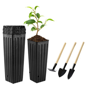 Hzloyat deep nursery pot, 9.8-inch height, supports robust root growth