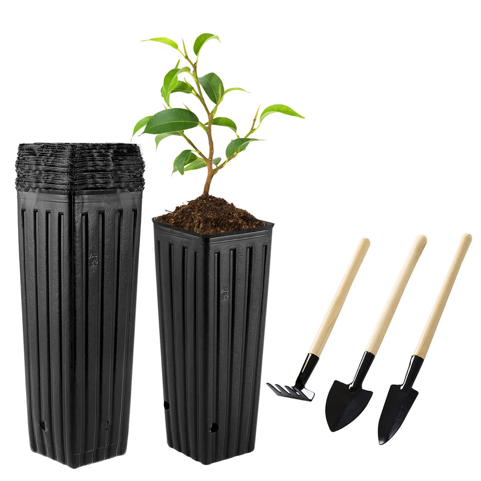 Hzloyat deep nursery pot, 9.8-inch height, supports robust root growth