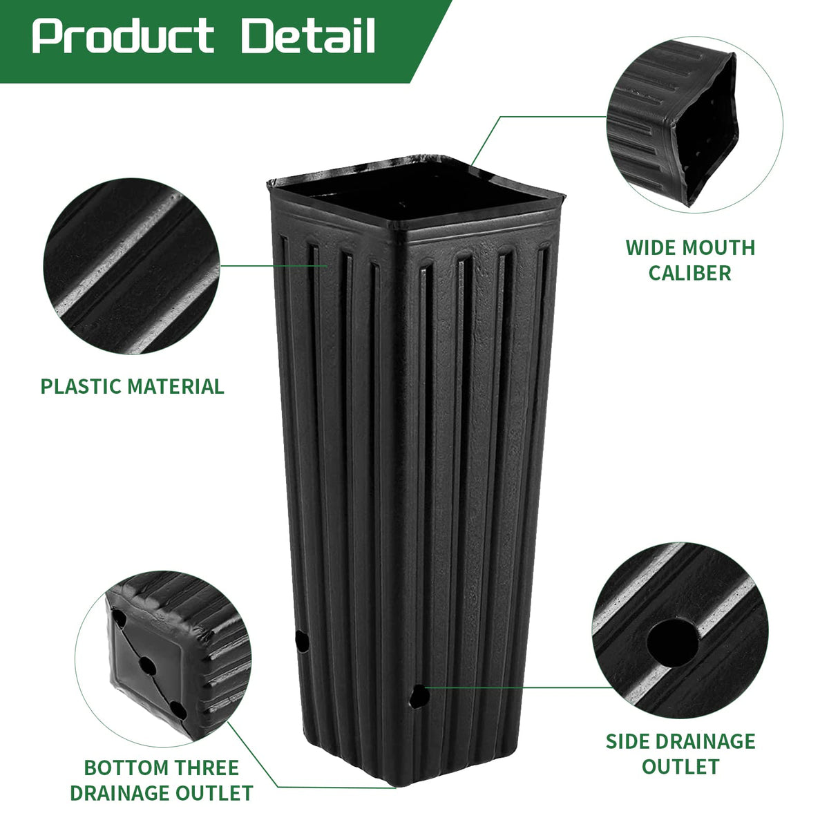 Hzloyat tall nursery pot promotes stronger root development over time