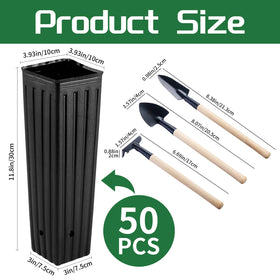 Hzloyat tall tree pot with drainage holes promotes healthy watering.