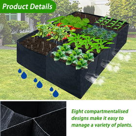 HzNzYHD 128-gallon capacity bed supports spacious herb, flower, and veggie growth.