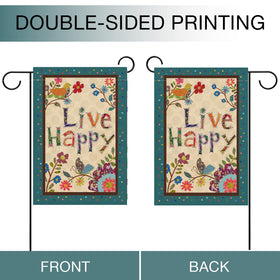 Hzppyz double-sided garden flag visible from both sides.