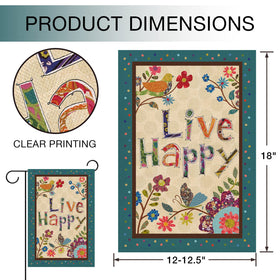 Hzppyz spring-summer inspirational flag for garden spaces.