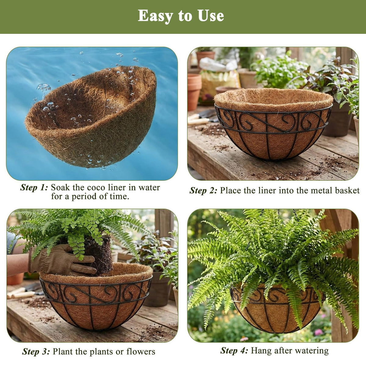 HZXXJCO hanging planters on balcony enable easy vertical gardening ideas.