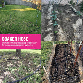 HZYOUMU round soaker hose ideal for garden beds, vegetables, and flowers.