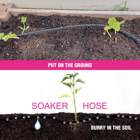 HZYOUMU round soaker hose provides uniform flow along the 10-foot length.
