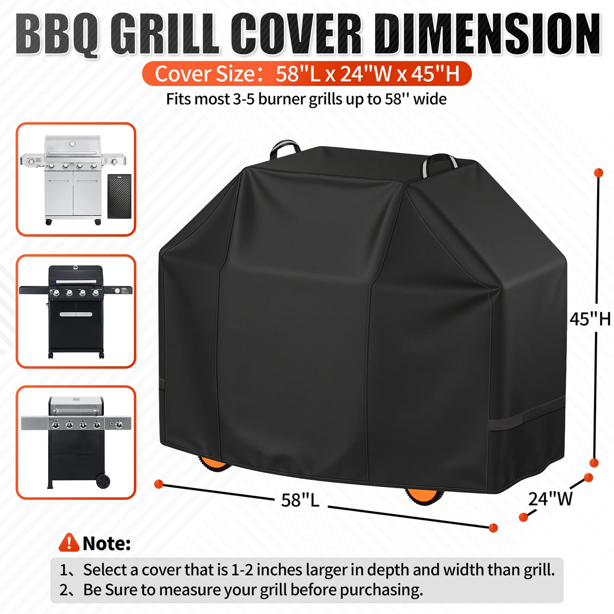 i COVER 58 inch grill cover with UV protection keeps colors vibrant and durable