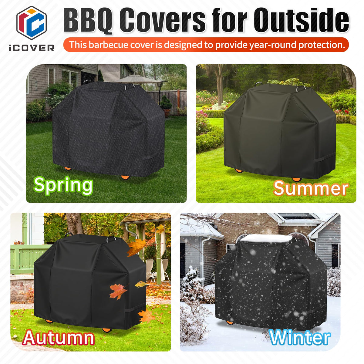 i COVER grill cover protects Dyna-Glo and other brands during outdoor cooking.