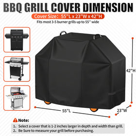 i COVER grill cover uses waterproof Oxford fabric for durable weather resistance.