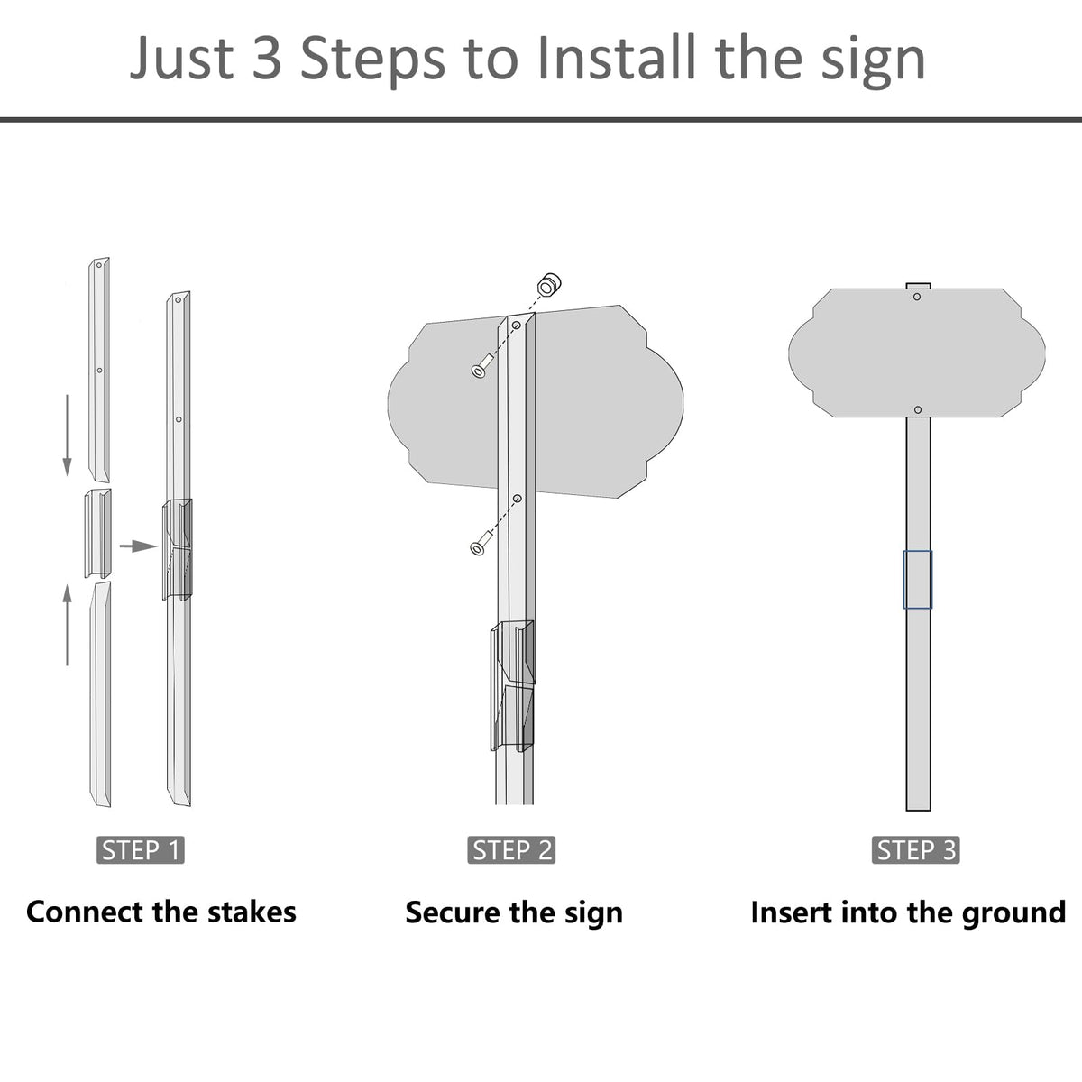 i-CowFun sign with pre-punched holes for quick installation
