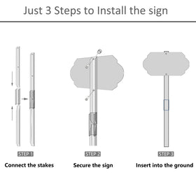 i-CowFun sign with pre-punched holes for quick installation