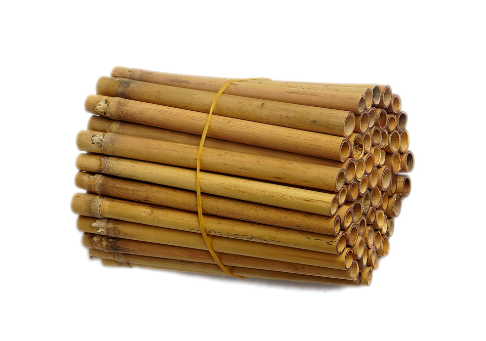 IA Crafts bamboo tubes for mason bees provide natural nesting, 60-pack, 5.9-inch length.