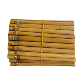 Natural bamboo tubes withstand outdoor weather while supporting healthy bee populations.