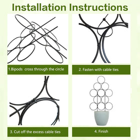 IA Garden trellis has a rust-proof black finish for longevity.