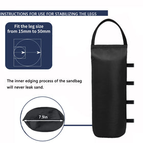 IALNAI fillable sandbags compatible with sand or small stones for weight tuning.