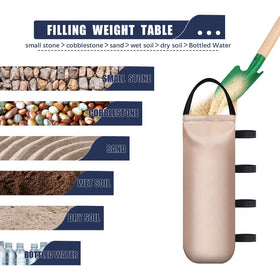 IALNAI sand bags stabilize awnings and beach umbrellas in windy days.