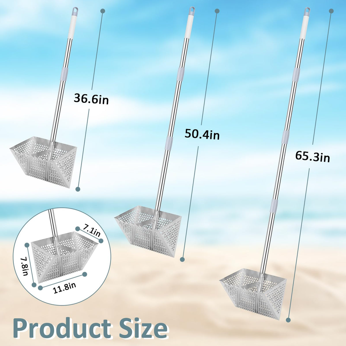 IAOVAW 13-inch sifter captures more beach treasures while filtering sand